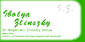 ibolya zlinszky business card